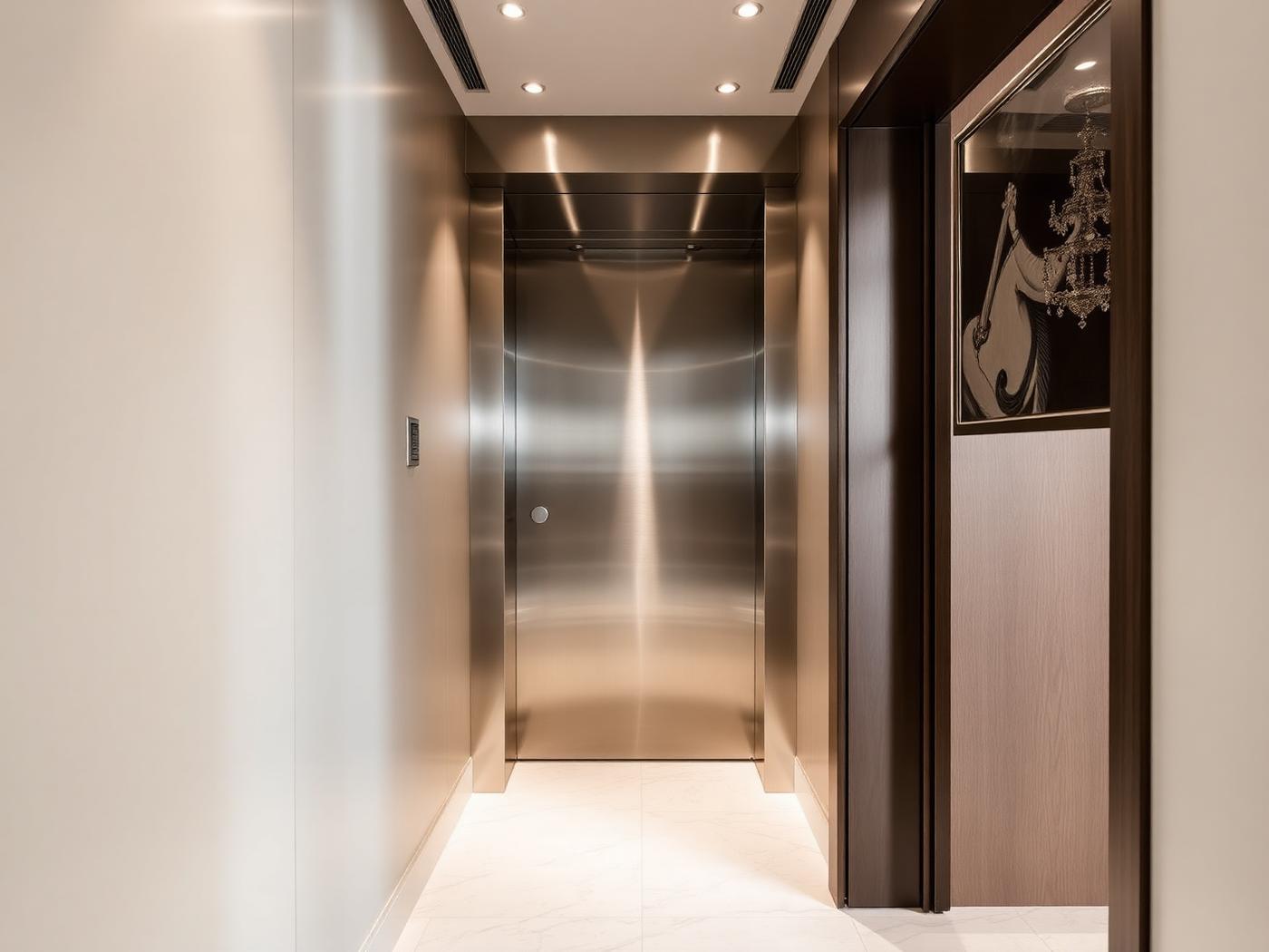 Screw drive home lift installed in a villa